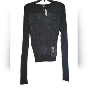 Free People Black Crew Neck Sweater